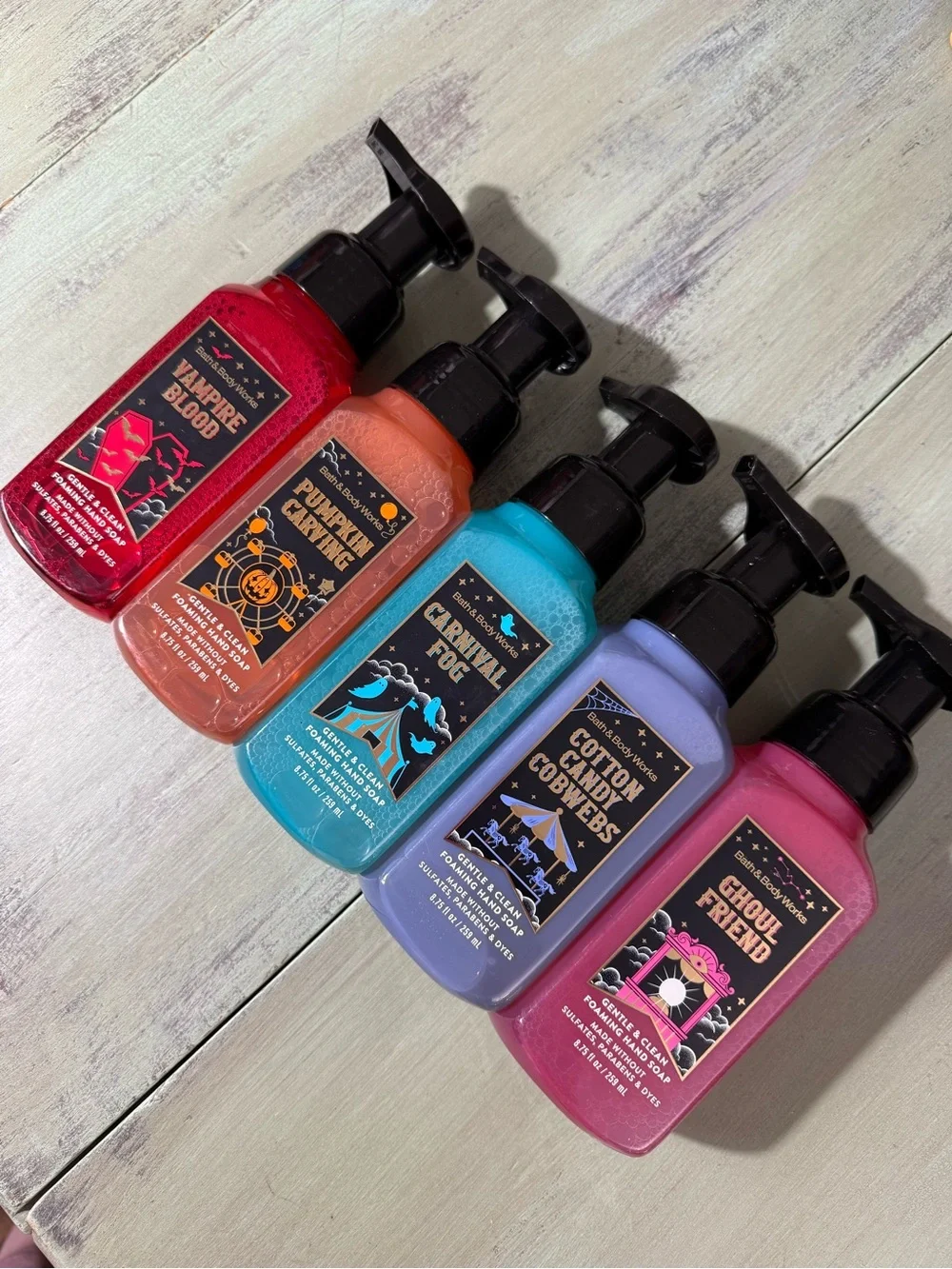 5X Bath & Body Works Halloween Collection Foaming Hand Soap 8.75 fl oz Bundle